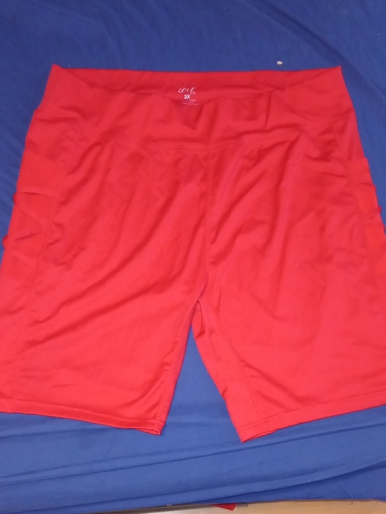 Love Pants - Love Bright Red WoMen’s Athletic Shorts with Side Pockets